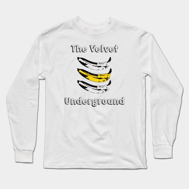 Velvet Underground // Typography Design Long Sleeve T-Shirt by Aqumoet